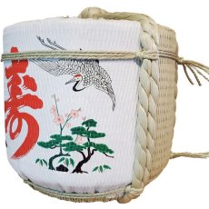 画像5: 飾り樽 寿鶴亀 1斗樽 18Lsize ディスプレイ樽 Japanese sake decorative barrel 樽酒 海外発送 (5)