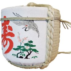 画像5: 飾り樽 寿鶴亀 2斗樽 36Lsize ディスプレイ樽 Japanese sake decorative barrel 樽酒 海外発送 (5)