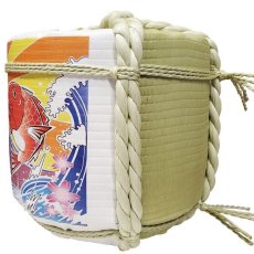 画像4: 飾り樽 大漁 1斗樽 18Lsize ディスプレイ樽 Japanese sake decorative barrel 樽酒 海外発送 (4)