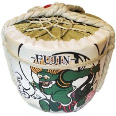 画像2: 飾り樽 風神 1斗樽 18Lsize ディスプレイ樽 Japanese sake decorative barrel 樽酒 海外発送 (2)