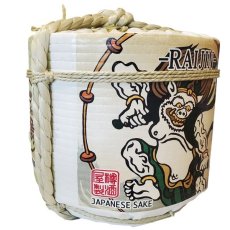 画像5: 飾り樽 雷神 1斗樽 18Lsize ディスプレイ樽 Japanese sake decorative barrel 樽酒 海外発送 (5)