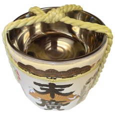 画像2: 樽酒屋特製 ステンレス容器型樽 末廣 1斗樽 （蓋付き）海外発送可能樽 何度でも使える樽酒容器 鏡開き Kagamibiraki (2)