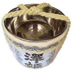 画像2: 樽酒屋特製 ステンレス容器型樽 澤姫 1斗樽 （蓋付き）海外発送可能樽 何度でも使える樽酒容器 鏡開き Kagamibiraki (2)